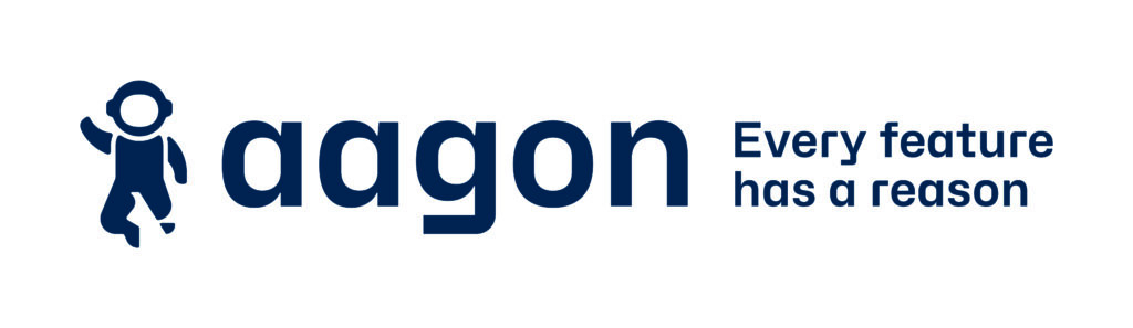 aagon Logo mit Unternehmensclaim für Unified Endpoint Management, IT-Automatisierung und sichere Endpoint-Verwaltung.